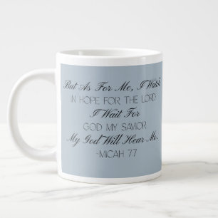 Café Grande Caneca com versículo bíblico de esperança Miquéias
