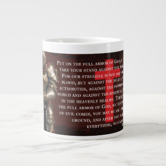 Café Grande Caneca da Armadura de Deus | Permaneça Firme na Fé