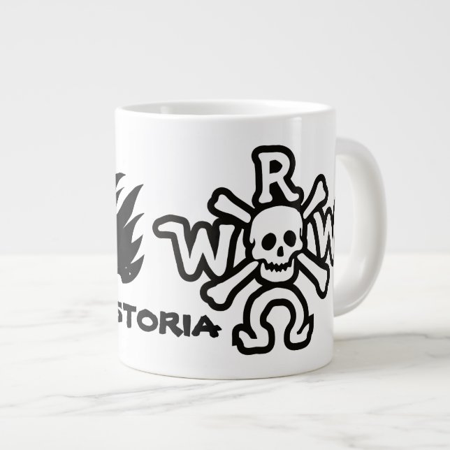 Café Grande Caneca da bandeira de WRW (Frente Esquerda)