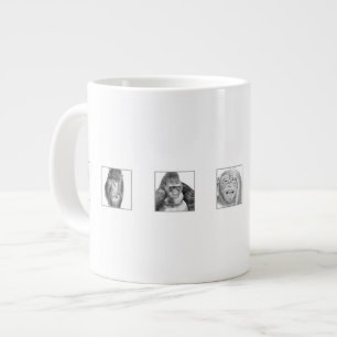 Café Grande Caneca da Coleção de Animais a Lápis - Macacos