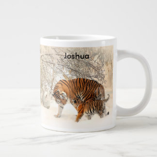 Café Grande Caneca da mãe do tigre e do jumbo de Cub