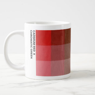 Café Grande Caneca de 590 ml Vermelho de Cádmio x Verde Cromát