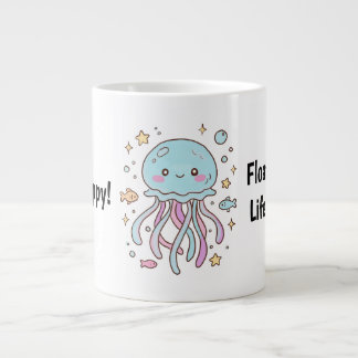 Café Grande Caneca de Água-Viva Fofa – Flutue pela Vida com Al