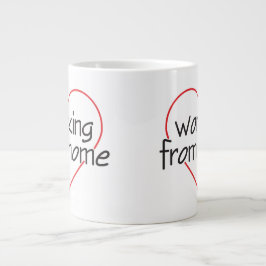 Café Grande Caneca de Amor ao Trabalho em Casa