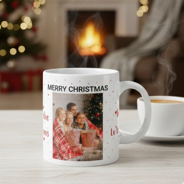 Café Grande Caneca de Amor de Natal Aconchegante (Criador carregado)