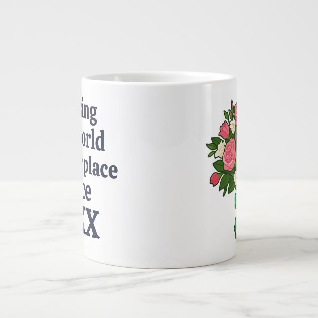 Café Grande Caneca de Aniversário Personalizada (Frente)