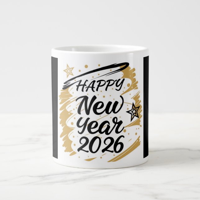 Café Grande Caneca de ano novo (Frente)