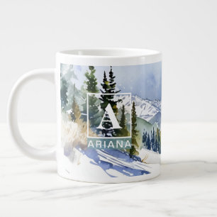 Café Grande Caneca de Aquarela Personalizada Aspen Colorado