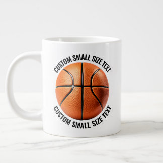 Café Grande Caneca de Basquete Gigante com Texto Personalizado