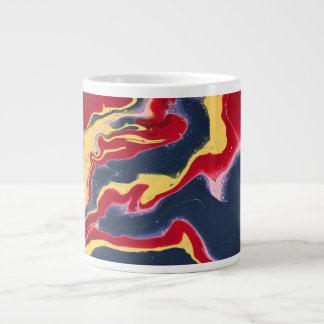 Café Grande Caneca de Bebida Abstrata Colorida Sadie 1