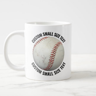 Café Grande Caneca de Beisebol Gigante com Texto Personalizado
