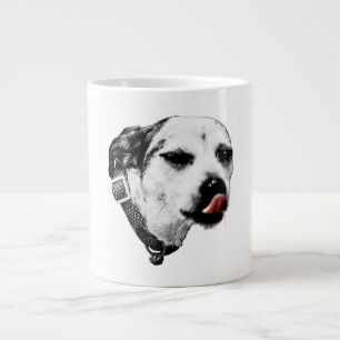 Café Grande Caneca de Cachorro Terrier Piscando – Língua Verme