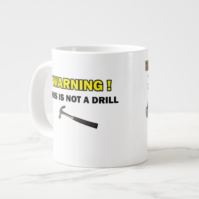 Café Grande Caneca de carpinteiro (Frente Esquerda)