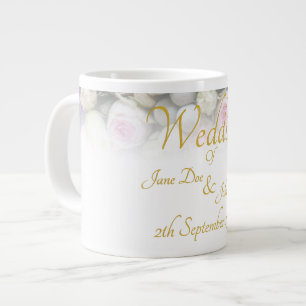 Café Grande Caneca de Casamento - Noiva com buquê de casamento