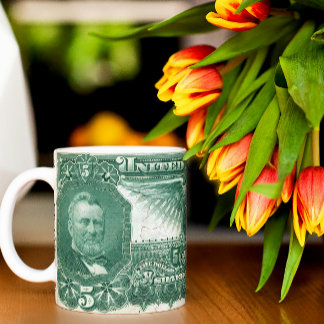 Café Grande Caneca de Certificado de Prata de $5 – Nota Verde