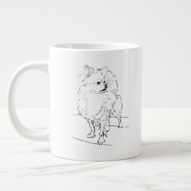 Café Grande Caneca de Chihuahua de Cabelo Longo – Caneca de Ca (Esquerda)