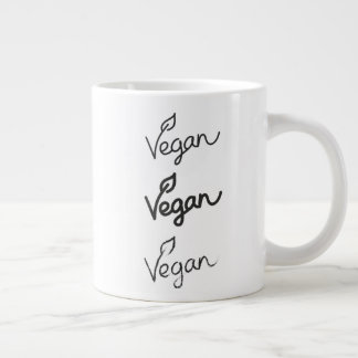 Café Grande Caneca de China de osso da tipografia do Vegan