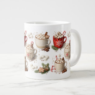 Café Grande Caneca de Chocolate Quente de Natal