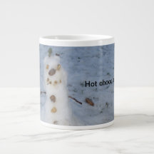 Caneca de Chocolate Quente Pequeno Boneco de Neve