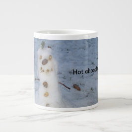 Café Grande Caneca de Chocolate Quente Pequeno Boneco de Neve