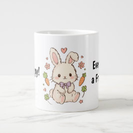 Café Grande Caneca de Coelho Kawaii Fofo – Todo Dia é um Novo