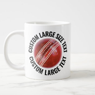 Café Grande Caneca de Críquete Gigante com Texto Personalizado