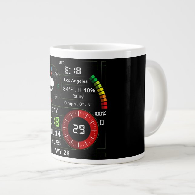 Café Grande Caneca de Design de Interface Master de Liderança  (Frente Esquerda)