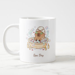 Café Grande Caneca de Dia de Spa de Capivara Fofa – Presente D