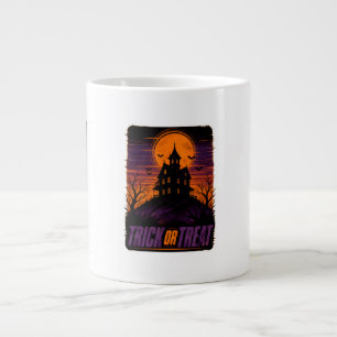 Café Grande Caneca de Expresso Casa Assombrada de Doce ou Trav