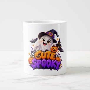 Café Grande Caneca de Fantasma Kawaii de Halloween – Adorável