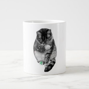 Café Grande Caneca de Férias Pata Geada