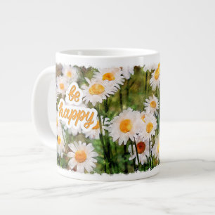 Café Grande Caneca De Flor De Camomila, Presente De Aniversári