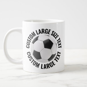 Café Grande Caneca de Futebol Gigante com Texto Personalizado 