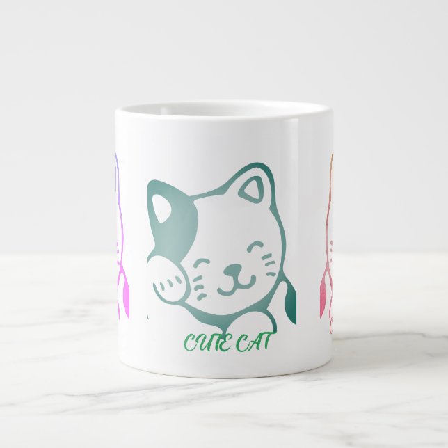 Café Grande Caneca de Gato (Frente)