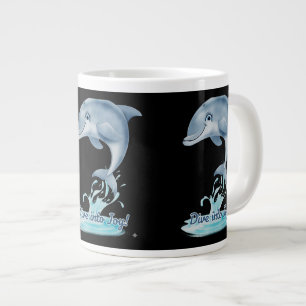 Café Grande Caneca de Golfinho Fofo – Mergulhe na Alegria Es