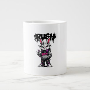 Café Grande Caneca de Grafite do Coelho Urban Rebel
