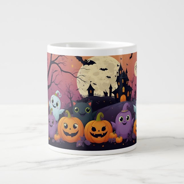 Café Grande Caneca de Halloween (Frente)