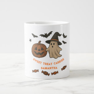 Café Grande Caneca de Halloween Cuta Spooky - Boos, Morcegos e
