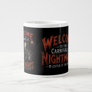 Café Grande Caneca de Halloween do Carnaval de Pesadelos Palha