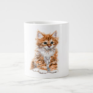Café Grande Caneca de Kitten Bonita - Doce - Pintura