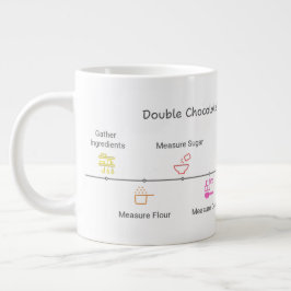 Café Grande Caneca de Micro-ondas com Receita de Bolo de Choco