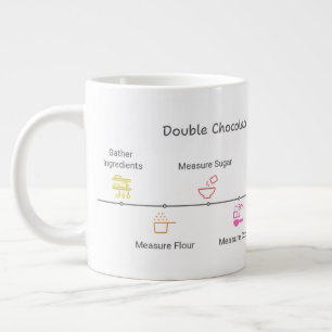 Café Grande Caneca de Micro-ondas com Receita de Bolo de Choco
