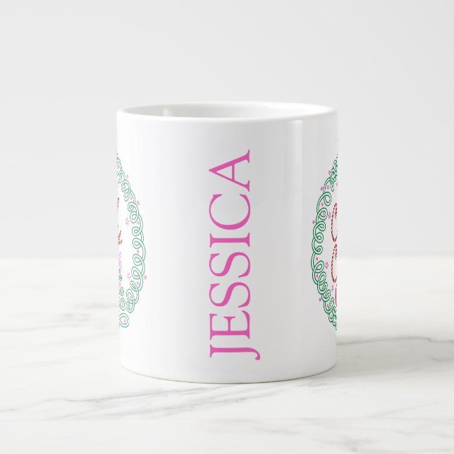 Café Grande Caneca de Natal Candy Cane Cutie (Frente)