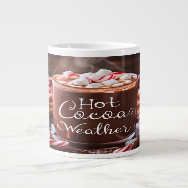 Café Grande Caneca de Natal de Cacau quente com marshmallow e  (Frente)