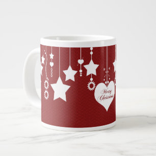 Café Grande Caneca de Natal em Floco de Neve