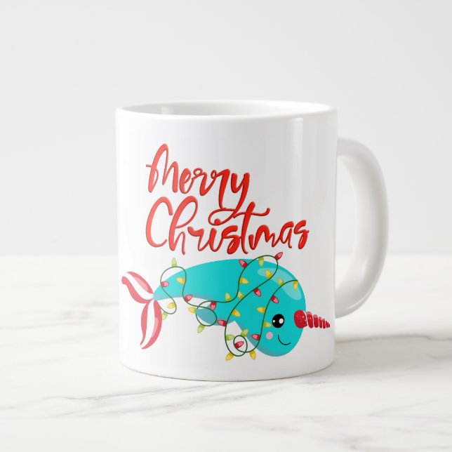 Café Grande Caneca de Natal - Jumbo Mug (Frente Esquerda)