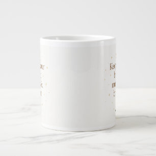 Café Grande Caneca de Natal Minimalista com Citação Merry & Br