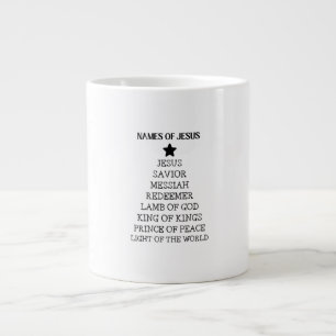 Café Grande Caneca de Natal Nomes de Jesus