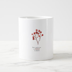 Café Grande Caneca de Natal Para Nós Um Filho Nos É Dado