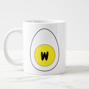 Café Grande Caneca de Ovos no Micro-ondas Branca (Cozedor de O
